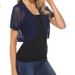 European And American Style Sheer Shawl Women's Top Cardigan Outerwear Summer Fashion Short Sleeve Breathable Mesh Beach_ecoleips.com