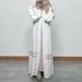 F329 Foreign Trade Women's Long Dress Abaya Dubai Middle East Embroidered Lace Pearl-embellished Cardigan Robe_ecoleips.com