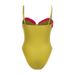 Women's Sexy One-Piece Swimsuit - Floral Print & Contrast Color Design - Swimwear Set_ecoleips.com