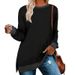 Cross-border European And American Women's Clothing Independent Station Long-sleeve Round-neck Color-blocked Slit_ecoleips.com