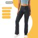 Women’s Clothing New High Elastic Yoga Denim Flared Pants For Women Slimming Hip Lifting Zipper Pocket Fitness Outer Wear Casual Pants_ecoleips.com