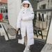 Unisex Long Puffer Coat With 90% White Duck Down - Oversized Knee-Length Winter Jacket For Women & Men (Black/White/Glacier Blue, XS-XXL)_ecoleips.com