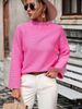 "Women's Loose Fit Pullover Sweater - Soft Acrylic Blend, Long Sleeve, Solid Color, Casual Comfort For Autumn & Winter"_ecoleips.com
