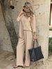 Women's Clothing Pure Color Elegant Loose Laid-back Long-sleeved Top Set For Women Spring/summer_ecoleips.com