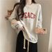 American Retro Style Hoodless Sweatshirt For Women, Spring And Autumn Thin Long-sleeve Top Jacket, Trendy_ecoleips.com