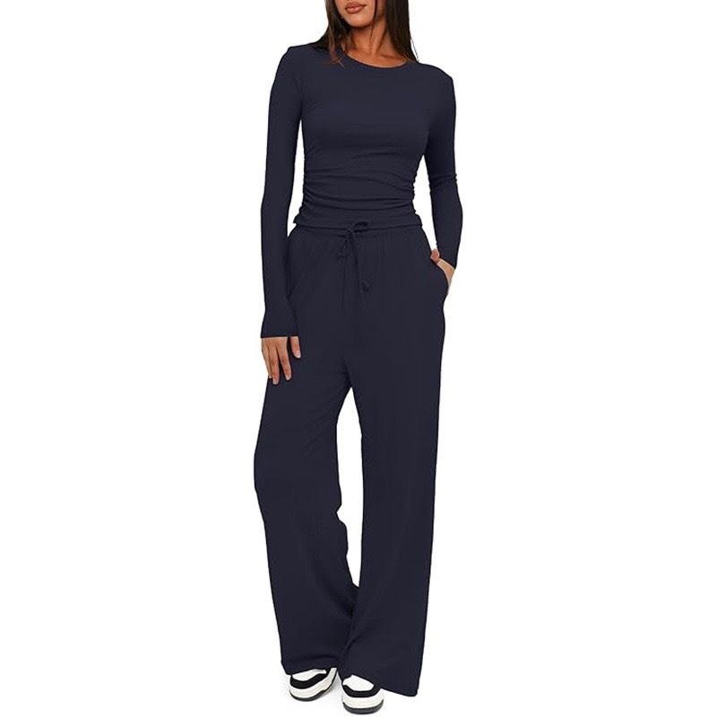 2026 Autumn And Winter Women's Clothing Suit New Long-sleeved Solid Color Explosive Casual Suit Casual_ecoleips.com
