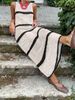 Women's Clothing Source Manufacturers Knitted Sweater Contrast Vest Hollow Dress Spring And Summer_ecoleips.com