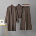 Women's Autumn Winter Knitted Three Piece Set Sleeveless Vest Sweater Cardigan And Pants Lazy Temperament New_ecoleips.com