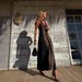 Women's Clothing Printing V Neck Backless Halter Neck Lace Up Sexy Long Skirt_ecoleips.com