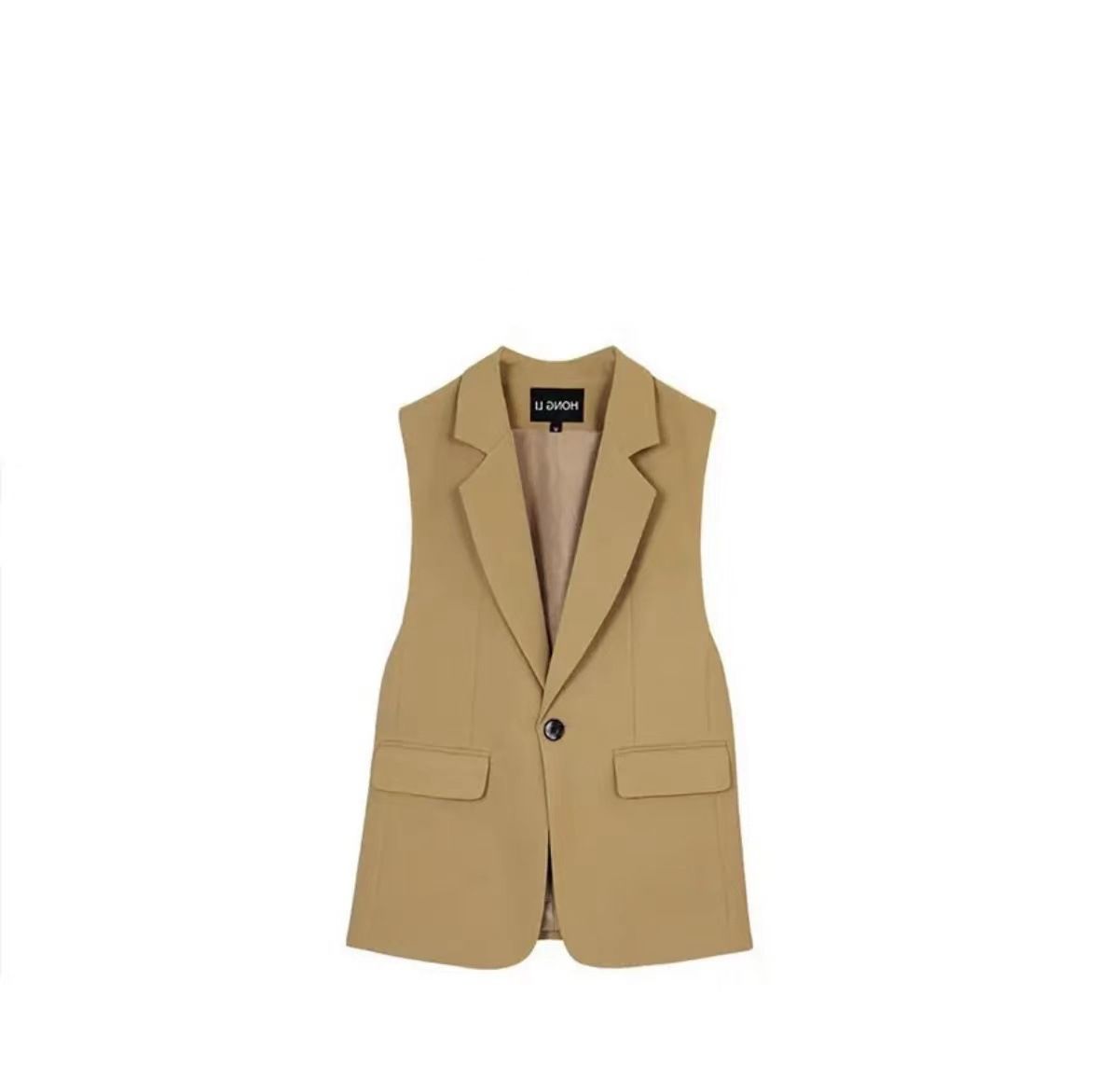 Women's Clothing Black Sleeveless Suit Vest Women's Slim Jacket Spring And Autumn New High End Waistcoat Vest Vest Women_ecoleips.com