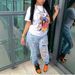 K New European And American Style Street Trendsetters, Internet Famous High Waisted Elastic Jeans And Women's Pants_ecoleips.com