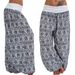 Women's Clothing Printed Wide Leg Pants Women's Casual Trousers Harem Pants_ecoleips.com