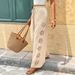 2026 European And American Bohemian Style Side Hollow Embroidered Elastic Waist Loose Draped_ecoleips.com