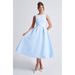 Summer New Arrival Women's Hepburn Style Solid Color Round Neck Sleeveless Dress Full Swing Clothing_ecoleips.com