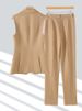 Women's Clothing New Autumn High End Slim Temperament Professional Vest Two Piece Suit_ecoleips.com