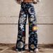 Women's Clothing 3d Digital Printing Bell Bottom Pants One Piece_ecoleips.com