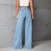 European And American Cross-border Women's Clothing: New Low-waist Casual Loose Straight Wide-leg Denim Pants_ecoleips.com