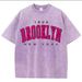Women's Heavyweight Distressed T-Shirt 220g Pure Cotton Short Sleeve Batik Washed Anime Style Loose Oversized Top_ecoleips.com
