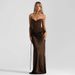 Women's 2 Piece Sexy Solid Color Strapless Belted Ruched Bodycon Maxi Dress Set – Elegant Party Gown_ecoleips.com