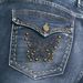 Women's Butterfly Studded Flared Jeans Dark Blue Washed Distressed Vintage plus Size Clothes Factory Direct Wholesale_ecoleips.com