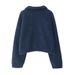 Designed Short Stand Collar Warm Shearling Coat Women, New Loose Fit Elegant Zipper Cardigan For Autumn And Winter_ecoleips.com