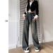Aria Basics American-style Wide-leg Jeans For Women, New High-waisted Slimming Loose Pleated Casual Straight-leg Pants With A_ecoleips.com