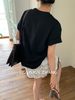 Lace Embroidered Short Sleeve Top Women's Summer Crew Neck T-Shirt_ecoleips.com