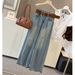 Women's High-Waisted Ripped Jeans Washed Loose Fit Slimming Design Versatile Stylish Long Pants Summer New Style_ecoleips.com