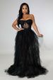Women's mid-length lace hip-hugging one-neck dress red popular sexy see-through adult evening dress_ecoleips.com