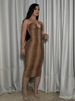 Weird Puss Gradient Strapless Dress Women Metal Rings Low-Neck Backless Skinny Peach Hip Midnight Club Party Trend Long Bodycon_ecoleips.com
