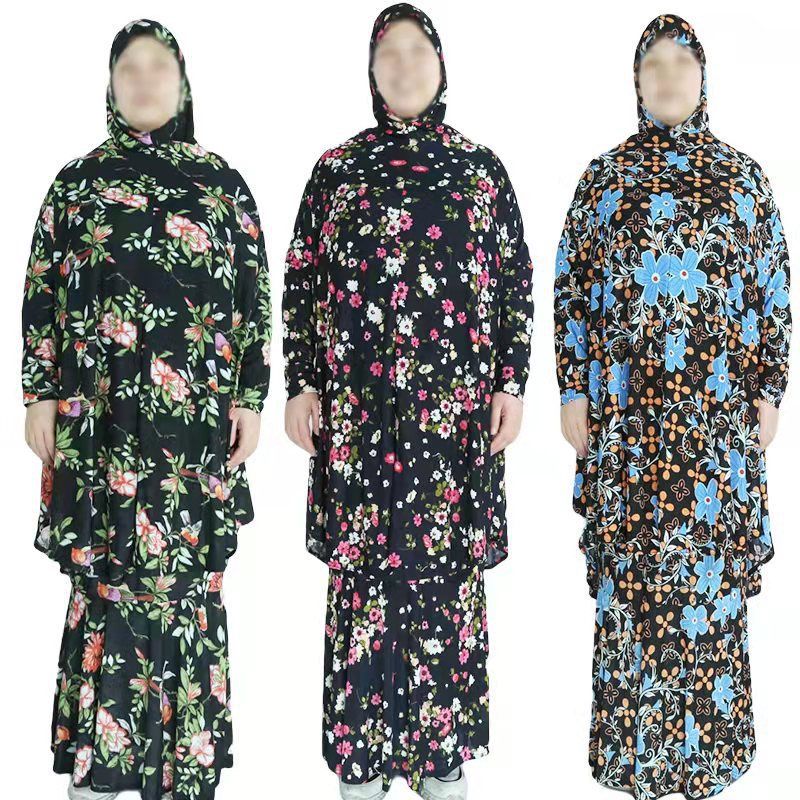Islamic Traditional Dress Two-Piece Set Hui Ethnic Plus Size Women's Clothing_ecoleips.com