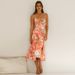 European And American Foreign Trade Sexy Floral Print Camisole 2022 Spring/summer New Slim-fit Printed Long Dress_ecoleips.com