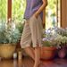 Women's Clothing Casual Loose Pocket Pants Shorts Cotton Linen Elastic Waist New_ecoleips.com