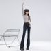 Slim-fit, Slimming, Slightly Flared Jeans Petite Women, Cropped Pants For Spring, High-waisted, Tight-fitting,_ecoleips.com
