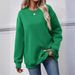 Women's Crew Neck Long Sleeve Casual Loose Sweatshirt_ecoleips.com
