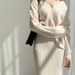 Elegant Knit Sweater & Midi Skirt Set – Soft Pastel Tones, High-Waisted Flare Hem (Office-to-Date Outfit, Spring/ Fall Essential)_ecoleips.com