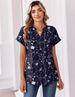 Zeagoo Womens Tops Short Sleeve Summer V Neck Shirts Work Blouses Business Outfits Fashion Clothing_ecoleips.com