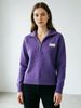 Lightweight Airy Collar Half Zip Label Patch Loose Long Sleeve Knit Top_ecoleips.com