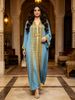 Women's Clothing Women's Green Lace Trimmed Loose Fitting Arabian Dress Middle Eastern Style Chiffon Modest Abaya Dress_ecoleips.com