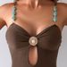 New 2025 Solid Color One Piece Swimsuit Cross Border Women's Beachwear for Hot Springs Suitable Foreign Trade Huludao_ecoleips.com