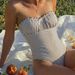 New 2026 Women's Sleeveless One Piece Swimsuit Black White Stripes Sporty Simple Design European American Export Style Swimwear_ecoleips.com