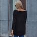Voya Women's Autumn And Winter Pullover Sweater Temperament Commuting Mid To Long Length Long Sleeved Solid Color Knitted Top Women's One Cut Collar_ecoleips.com