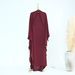 Women's Clothing Modest Abaya Dress Solid Color Premium Solid Color Hijab Scarf – Modest Oversized Head Wrap For Muslim Women (100% Polyester)_ecoleips.com