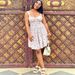 Women's Sexy Deep V Neck Skirt Dress European American Style Printed Fashion Export Suspender Waist Irregular Silhouette_ecoleips.com