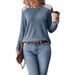 Aria Basics Aria Basics Cross-border European American Women's Fashion New Autumn And Winter Round-neck Ribbed Brushed Lace Long-sleeve_ecoleips.com