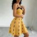 Button Front Knit Sweater Dress Women's Contrast Strap V-Neck A-Line Midi Skater Dress Casual Summer Daily Party Knitted Dress_ecoleips.com