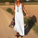 2025 Summer New Cross-Border Trade Independent Station Women's Sexy Trendy V-Neck Strap Dress_ecoleips.com