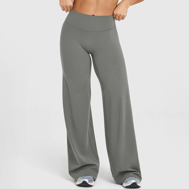 Cross-border Straight Yoga Pants Women, No Awkward Lines, High-waisted Flared Pants, Loose Fit For Outdoor Sports_ecoleips.com
