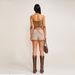 Vintage Faded Handwoven Bandeau Crop Top - Distressed Denim Bohemian Streetwear For Women_ecoleips.com