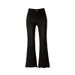 Xinge Black Micro Flared Jeans Women's New Winter High Waisted Pear Shaped Figure, Small Stature, Fringed Cropped Pants_ecoleips.com